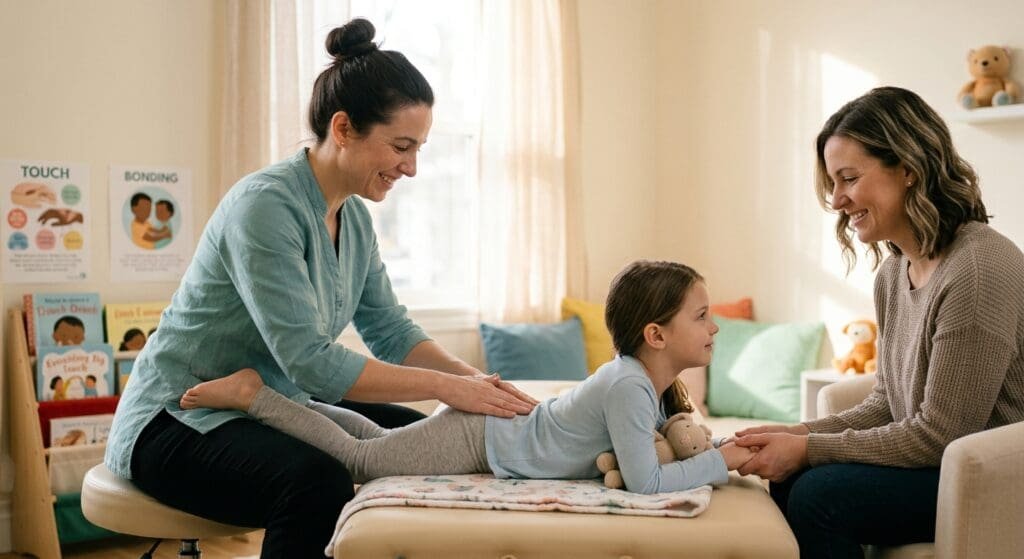 child massage therapist Coquitlam, pediatric massage for kids BC