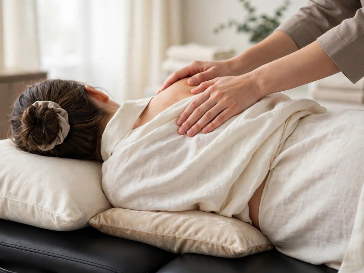 Prenatal massage therapy supporting pregnancy comfort at Indigo Wellness Clinic, Coquitlam